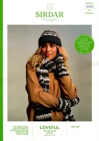 Crochet Pattern - Sirdar 10769 - Loveful DK - Ladies Hat, Scarf & Mittens